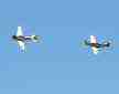 Japanese Zero and P-51 Mustang dogfight