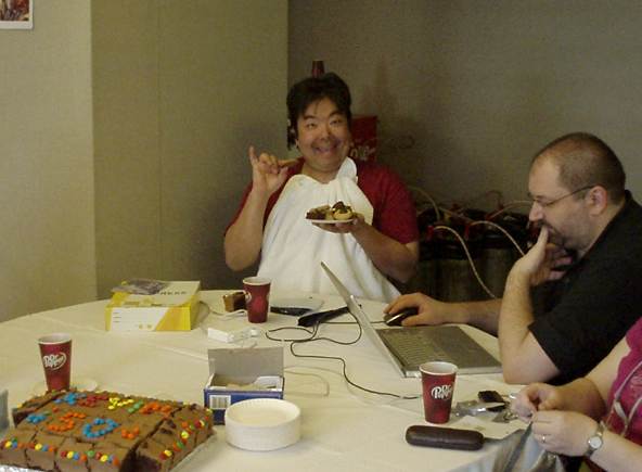 Tadao enjoying Inger cookies