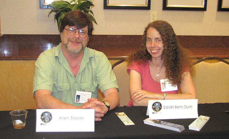 Science fiction authors Allen Steele and Sarah Beth Durst