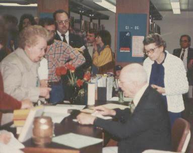 Robert A. Heinlein in the Butler, MO library