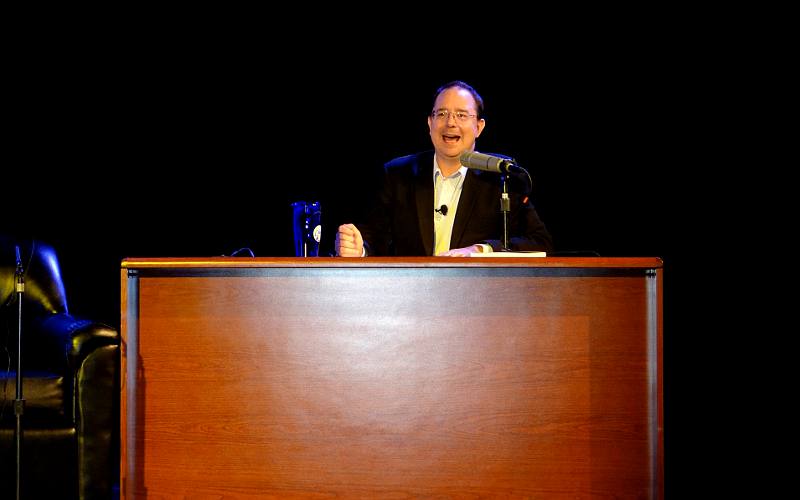 John Scalzi on the Opening Ceremonies stage