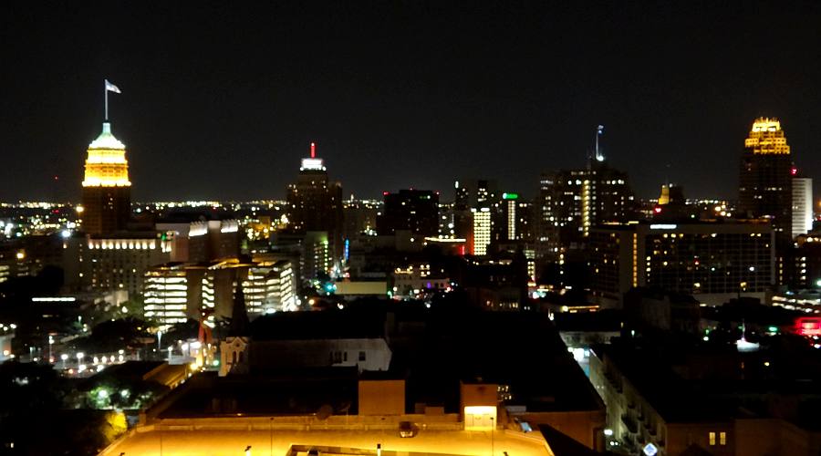 San Antonio skyline at night