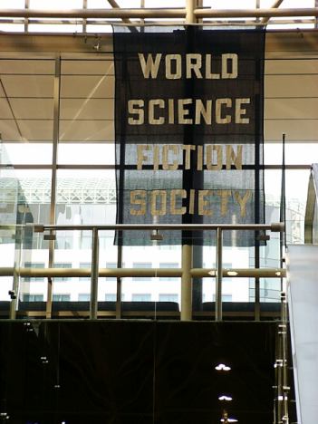 World Science Fiction Society banner ar Torcon 3 the 61st WorldCon