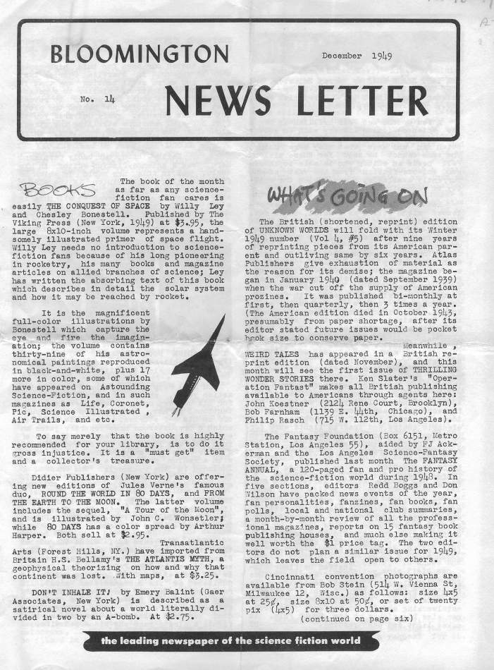 Bloomington Newsletter 14 - December 1949